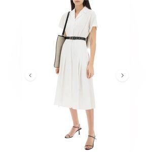 MaxMara Studio Slam Crisp White Midi Dress Size 4